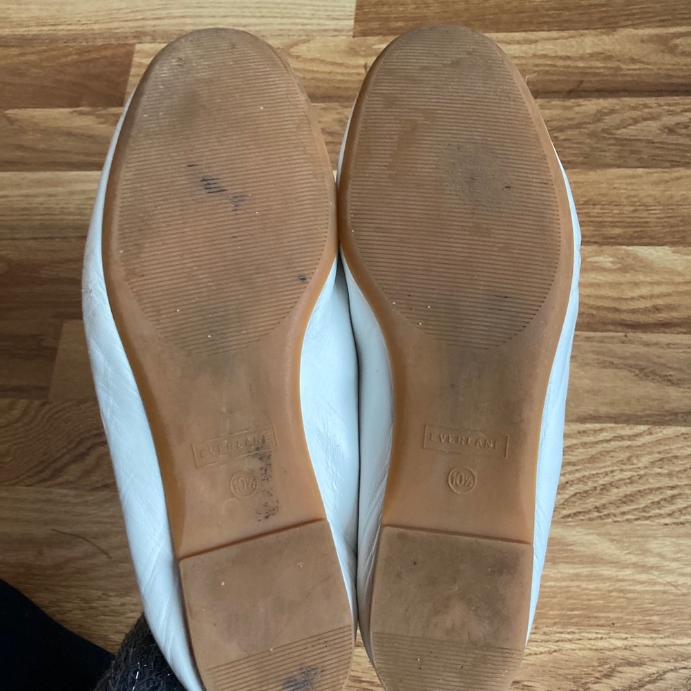 Everlane White Leather Loafer Flats 10.5 - Picture 3 of 6